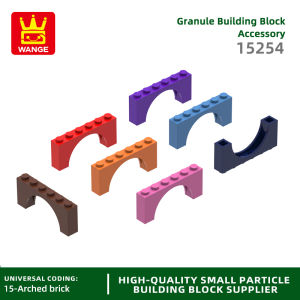 Wange 40Pcs/lot Arch 1x6x2 Thick Top with Reinforced Underside Block Moc Color Accessories Compatible with 15254 Brick DIY Parts