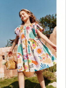PPTOWN | Stylish Summer New Beach Dress Short Sleeve Rainbow Print