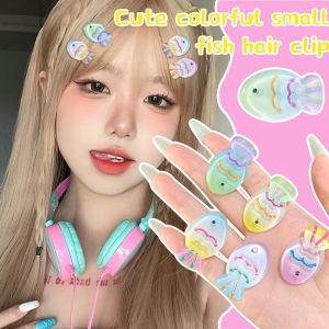 【♡Lovely girls house♡】5Pcs กิ๊บติดผมหน้าม้ากิ๊ปตุ่นปากเป็ดกิ๊ฟติดผมปลาการ์ตูนสาวหวานน่ารัก