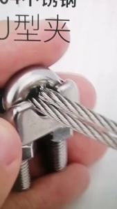 1/5pcs 304 Stainless Steel Wire Rope Clamp U Type Cable Clip Fastener Wire Rope Gripper Clamp M2 M3-M40