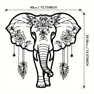 Tranh Treo Tường Hình Voi Bằng Sắt Rèn Thủ Công Trang Trí Hoa Văn Bohemian Quà Tặng Độc Đáo Phong Cách Hiện Đại Cho Nhà Và Văn Phòng