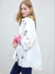Juicy Couture | White Embroidered Womens Shirt