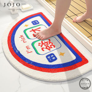 JOJOS L. PD Snowy Bathroom Absorbent Mat Toilet Foot Pad Bathroom Door Carpet Home Use Rugs Machine Weave Cartoon Pattern