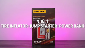Steelmate 4 IN 1 Tire Inflator /  Jump Starter /  Portable Power bank & Emergency Light V12SE with 5 Inflation Modes - 铁将军