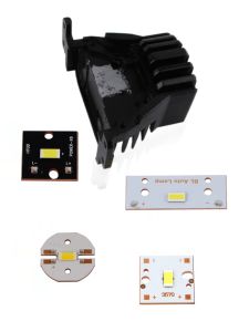 Lens LED Headlight 18V Lamp Beads 30W Double Color Lock and Load Spray Spotlight Chip 3570 Copper Base Plate 9V Lamp Light Source