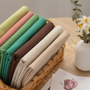 50x140cm Cotton Linen Fabric Pure Color Skin-Friendly For Sewing Children Clothes DIY Embroidery Summer Dress Shirt Home Textile