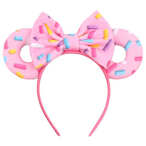 Disney Mouse Ears Headband Girl Princess Donuts Party Sequin bow headband Holiday DIY hair accessories