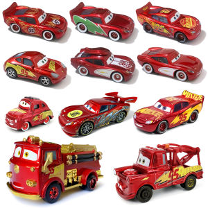 Takara Tomy | Cars Toy Electroplated Version Lightning McQueen Sally Mater Luigi Alloy Diecast Car Models Childrens Toy Car