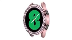 Case for Samsung Galaxy Watch 7 6 5 4 40mm 44mm Protective Case Plastic Hard Bumper Row Diamond Encrusted Shiny Cover No Glass