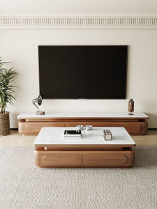 MINGZUO | Simplified Modern Style Wood Coffee Table and TV Stand