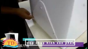 Hộp chụp hình sản phẩm có đèn 40 Led 2 Thanh Có nút tùy chỉnh ánh sáng (22.6*23*24CM) + 6 phong nền (nút bấm cố định hộp vửng)