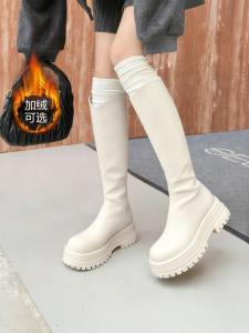 Josiny | Thick Heel Long Over The Calf Boots
