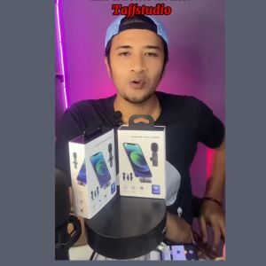 PROMO TaffSTUDIO Microphone Wireless Type c clip on Suara Jernih lavalier Yotuber