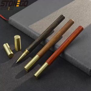 Bút Bi Gỗ Thủ Công Có Thể Thu Gọn Ngòi 0.5mm Viết Êm Quà Tặng Doanh Nghiệp Cao Cấp