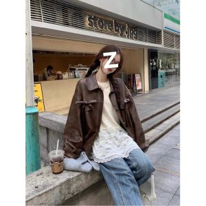 Áo Sơ Mi Cổ Ren Dệt Kim Mới Cho Nữ Áo Khoác Ngoài Thời Trang Đầu Thu Hai Mảnh Áo Cổ Tròn Tay Dài Thường Ngày