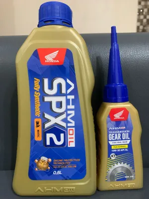 Oli Mesin Spx2 + Oli Gardan Ahm Gear Honda Syntetic Oil Paket Motor