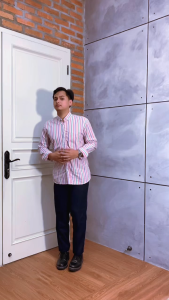 DGM Fashion Kemeja Pria Salur Premium Kemeja Stripe Pria Kemeja Garis Pria 050 A