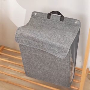 ตะกร้าเก็บเสื้อผ้าสกปรก ยีบหน้า วัสดุผ้า ลินิน บ้าน 3 วันจัดส่ง