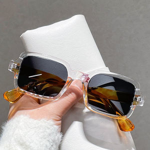 JN IMPRESSION Cổ điển phong cách Hàn Quốc nhỏ khung thời trang mới đeo kính cá nhân in da báo kính mát