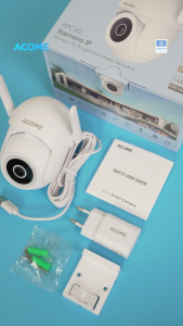 ACOME IoT APC42 Camera CCTV WiFi Outdoor IP65 Tahan Air Full HD 14400P/4MP Pengawasan Full Color Siang Malam Rotasi Dual Pan-Tilt Auto Deteksi Gerak