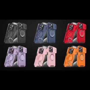 Sliding Camera Lens Protection Armor Phone Case For OPPO A5 Pro 5G 360° Rotate Ring Holder Kickstand Shockproof Back Cover