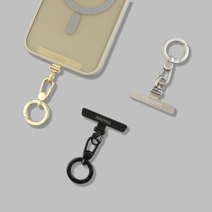 XiaoYazi Original Ultra-Thin Stainless Steel Mobile Phone Lanyard Clip Ring Holder Rotatable Phone Stand Fixed Clip