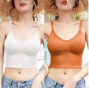 Sweet Girl Tank Top Triumphˉ women Inner layering Latex sports camisole bra Beauty Back Seamless wireless push up ladies girls bra Seductive underwear Student Sports Vest