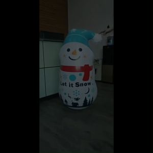 HOMEMORY Christmas Decoration PVC Inflatable Toy Christmas Snowman Santa Claus Toy Tumbler Oversized Party Decoration