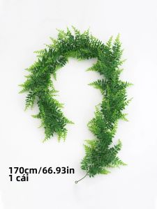 Kmitang | Cây Giả Dương Xỉ 175cm Dây Leo Giả Cây Treo Giả Lá Nhiệt Đới Trang Trí Tường Lá Cây Giả Cho Nhà Cửa Vườn Dương Xỉ Nhựa