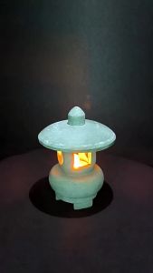 Miniature Pagoda Lantern Buddha Figurine Outdoor Fairy Garden Decoration for Micro Landscape Yard Aquarium Bonsai Zen Ornaments