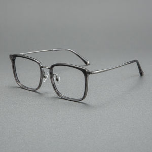 MOKCHEON | Wide Mens Glasses Lightweight Titanium Frame Blue Light Blocking