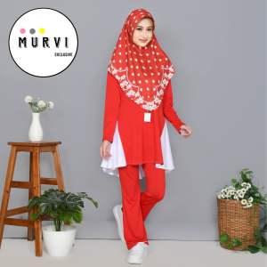 MURVI HIJAB-BERGO MOTIF SUBLIM PRINTING SPESIAL KEMERDEKAN MERAH PUTIH
