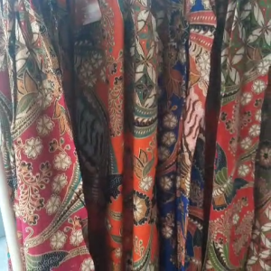 etnik fashion batik Ony daster L yukensi u can see tanpa lengan tali lingkar dada karet pita kawung