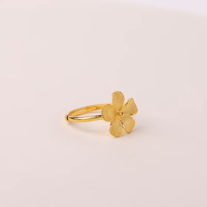 Chow Sang Sang 周生生 999 24K Gold Cultural Blessings Blossom Adjustable Ring 95303R [Size Adjustable]