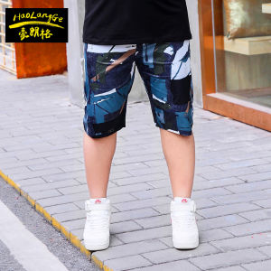 กางเกงขาสั้นชายไซส์ใหญ่เอวสูง กางเกงขายาวทรงหลวมสบาย ๆ สไตล์ชายหาด กางเกงขายาวห้าส่วน กางเกงขายาวลำลองสำหรับฤดูร้อน