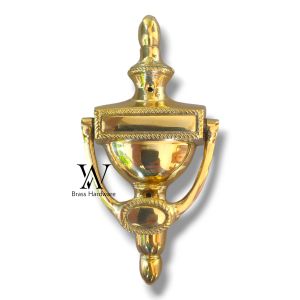 Ketukan Pintu Kuningan Antik Motif Piala Warna Kuning 1 Pcs