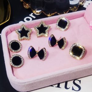 Korean Fashion Stud Earrings Hollow Geometric Statement Gold Color Personality Unusual Earring for Women Trend Brincos