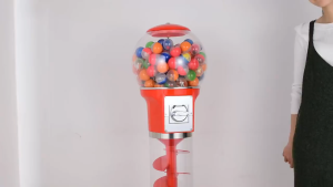 LENODI 10 Peso Coin-Operated Gashapon Machine | Red/Blue Bouncy Ball Gashapon Machine | No Electricity Required Portable Suitable for Parties/Markets/Amusement Parks