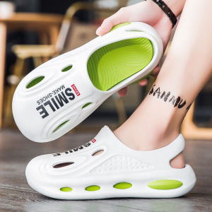 Mens Summer Outdoor Slip-On Anti-Slip Breathable Sandals Driving Beach Walking Comfortable EVA Material Thick Bottom Flip Flops