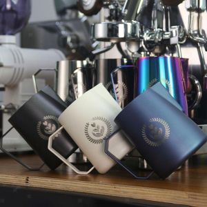 Koryaiko Rainbow 304 Stainless Steel Milk Frothing Jug Coffee Pitcher Milk Frothing Cup 350ml/600ml