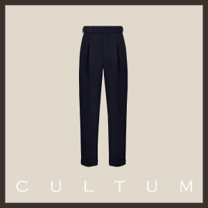 Cultum Naples Mens High Waist Suit Pants Business Casual No Ironing Required Long Pants Polyester Viscose Spandex Blend
