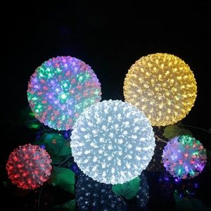 20CM LED Cherry Blossom Peach Flower Ball Lights Lamp AC220V EU Plug Holiday Christmas Wedding Party String Lights