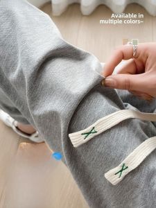 JIANGLU | Plus Size Ice Silk High Waist Casual Pants Womens Seven-Foot Length Summer Thin Plus Size Versatile Loose Sports Trousers