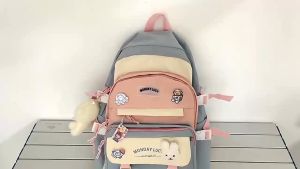 MAZO กระเป๋านักเรียนหญิงญี่ปุ่น เกาหลี กระเป๋าเป้สะพายหลังความจุข นักเรียน หญิง พาณิชย์