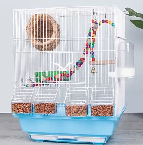 【24 fast delivery】Random color XCHEN Bird Cage Suitable for all kinds of small pets with mobile tray and easy cleaning For Bird Feeder For Bird Collapsible cage Cage Bird Toy For Bird Accessories Cage