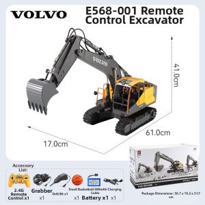 JINGGUAN | RC Metal Construction Toy Electric Excavator