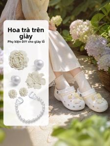 ZUYINBULUO | Phụ Kiện Crocs Camellia Sang Trọng