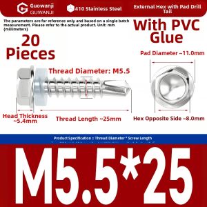 GUWANJI | Galvanized Hex Drive Self-Drilling Screws Standard