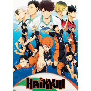 Bandai | 5D DIY Diamond Painting Kit Haikyuu Volleyball Anime Art Full Drill Rhinestone Mosaic Wall Decor Craft Kit Home Gift