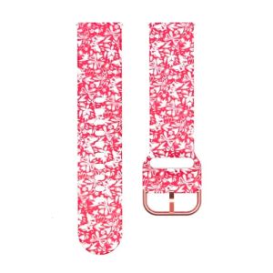 Colorful Printed Silicone Watch Band 20/22mm Universal Floral Leopard Sport Strap Replacement Wristband For Square Smart Watch